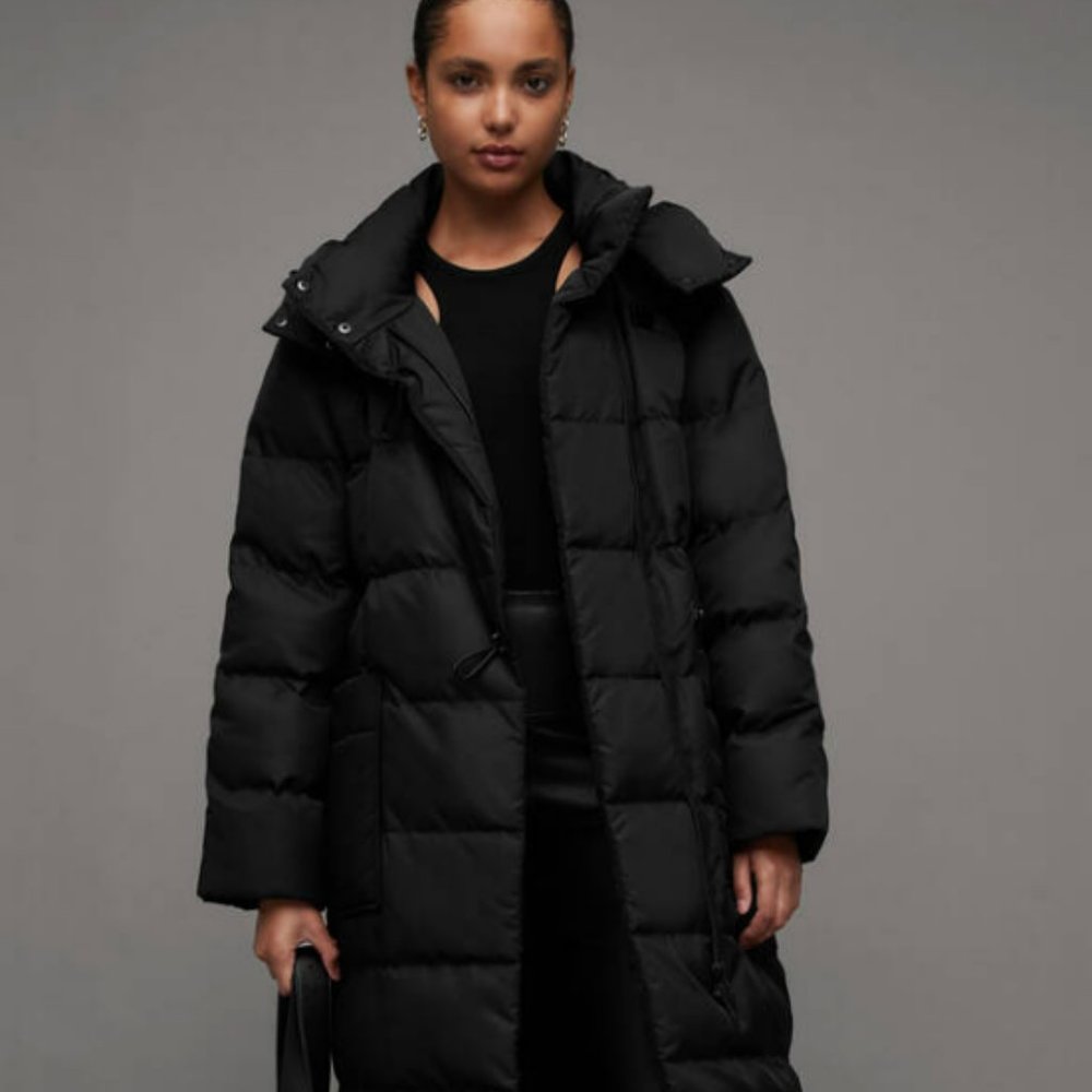 All Saints - Allana Oversized Long Quilt Puffer Coat - Size 10  NWOT's